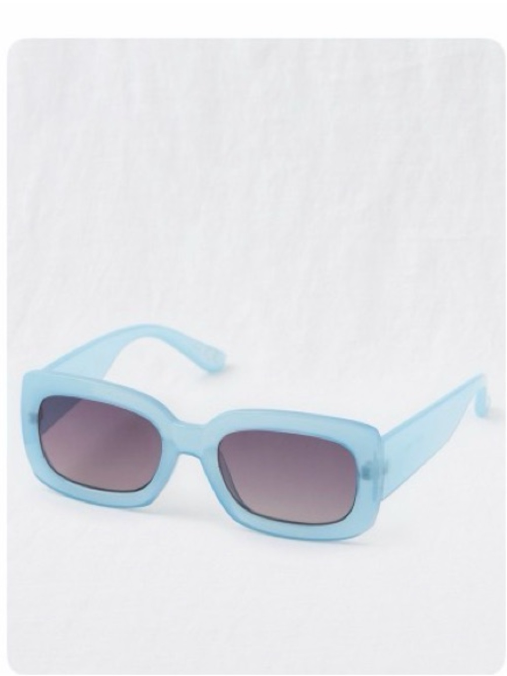 Aerie NWOT Chunky Retro Rectangular Light Blue Sunglasses